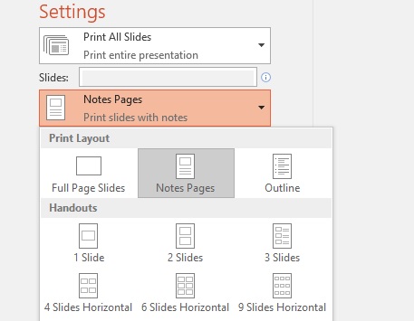 powerpoint for mac 2011 print handouts with notes